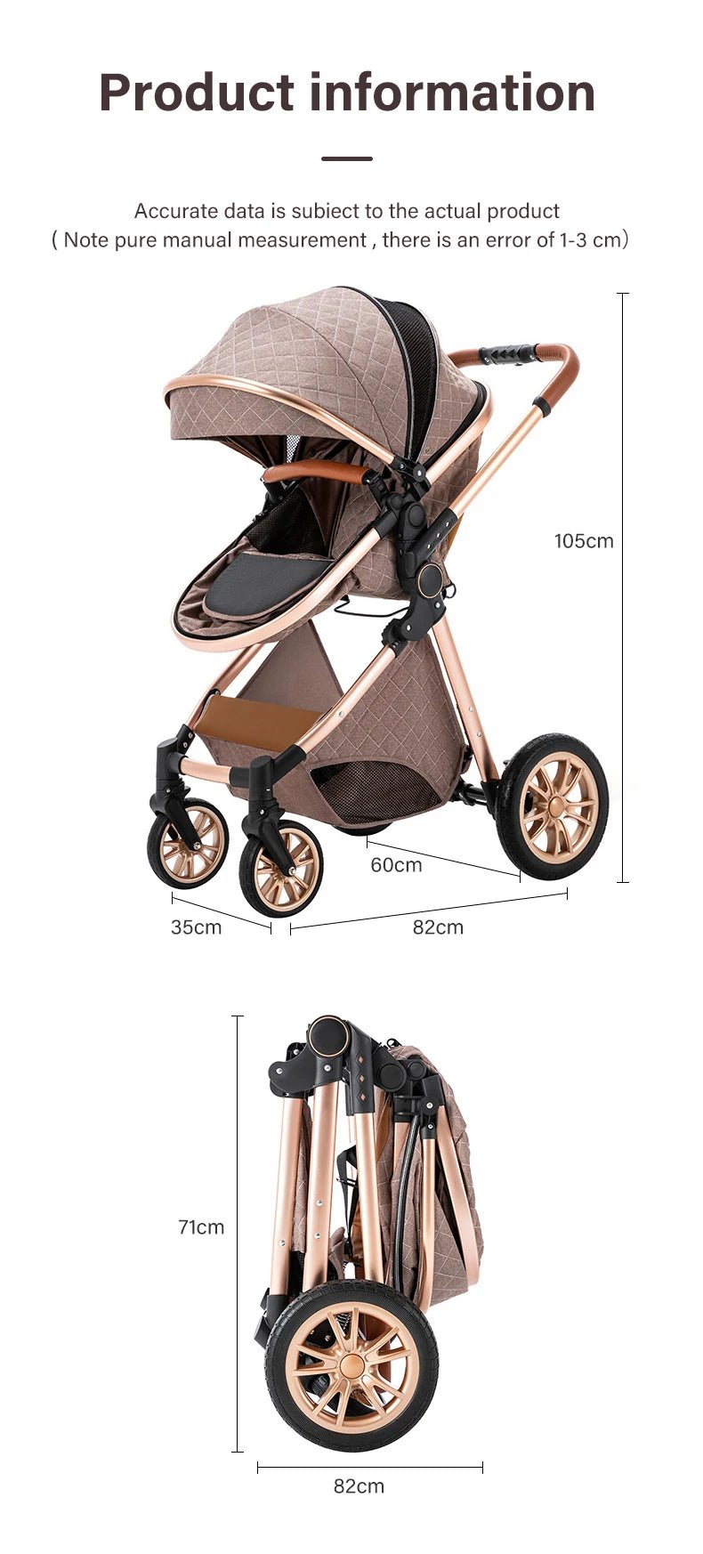 Poussette de Luxe pour Bébé | Poussette Parfaite™ - bebemerveille.com