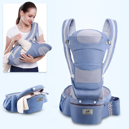 Porte bébé kangourou ergonomique 3 en 1 bleu | Stepbebe™  bebemerveille.com